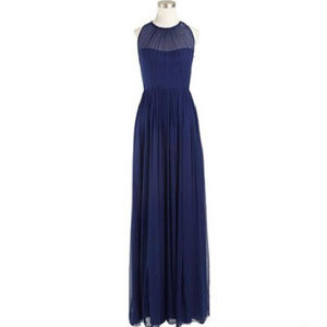 J. Crew Megan Long Dress Navy Blue